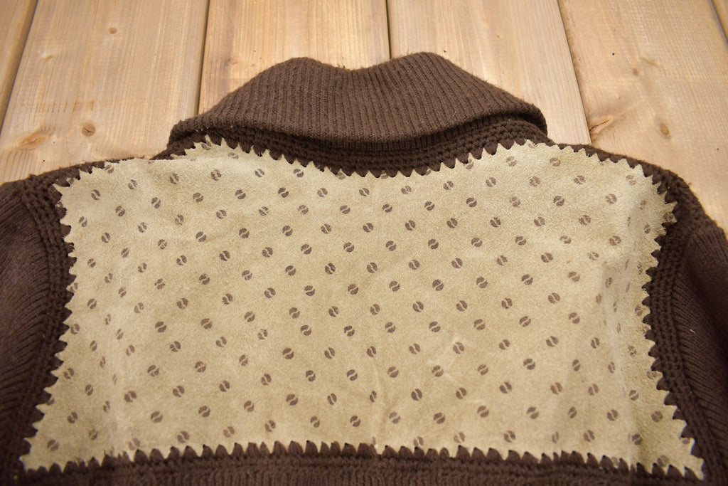 Vintage 1970's High fashion Suede Knit Coat