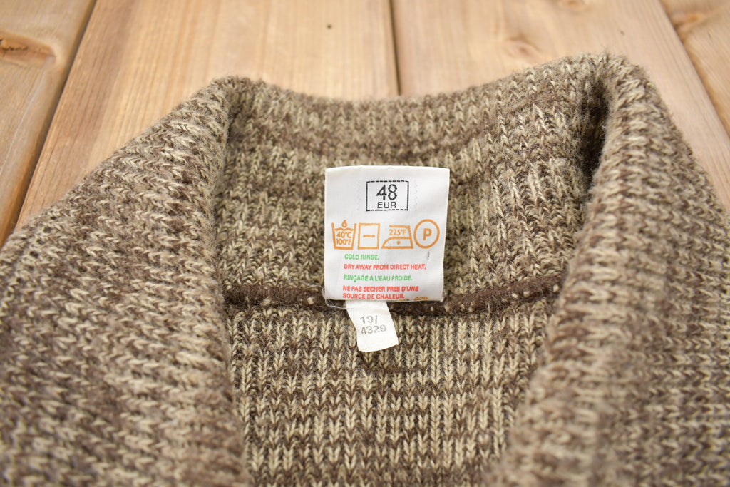 Vintage 1970s Cowboy Suede Cardigan Sweater