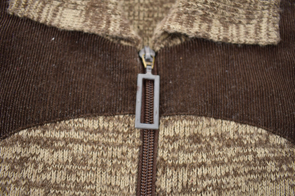 Vintage 1970s Cowboy Suede Cardigan Sweater