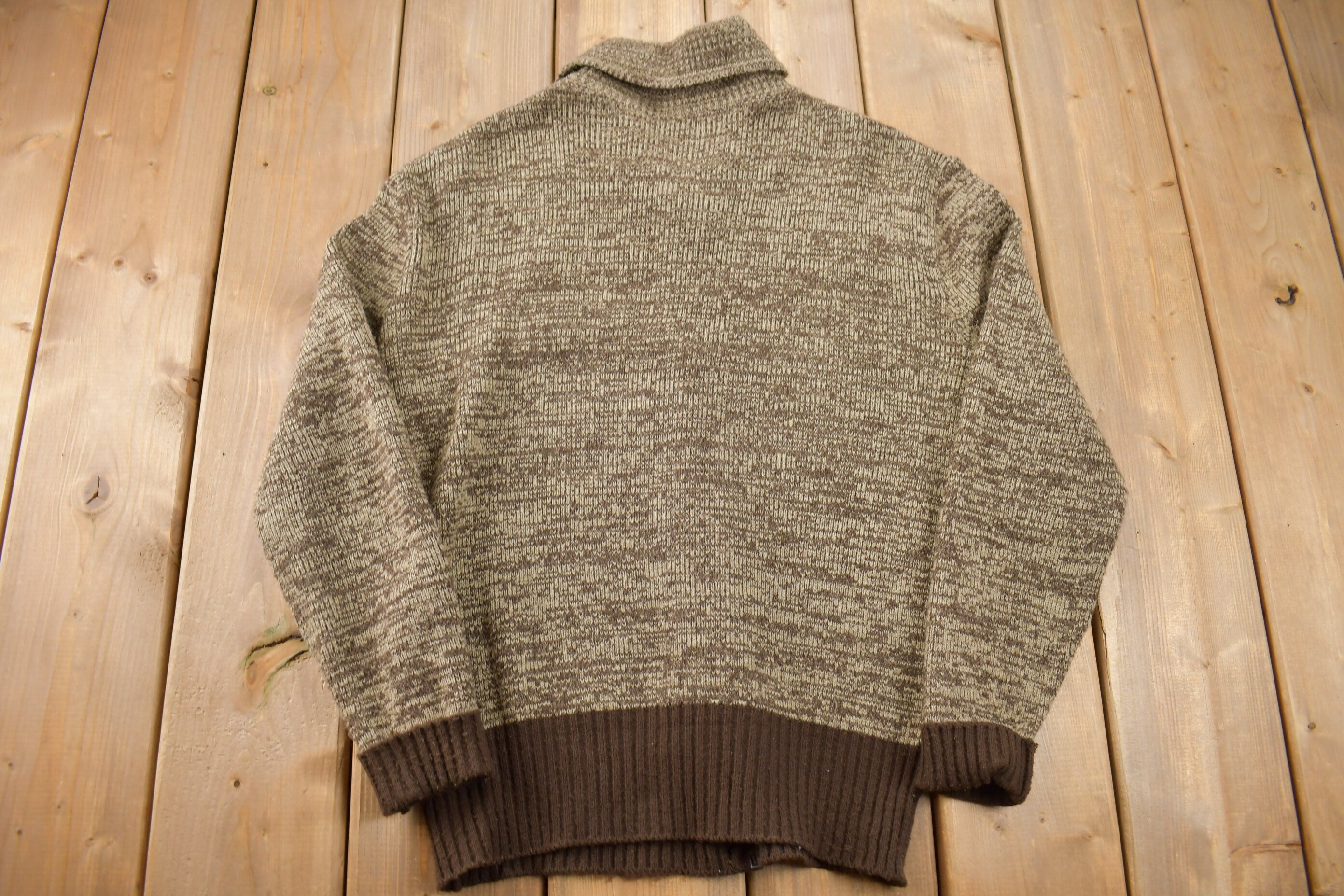 Vintage 1970s Cowboy Suede Cardigan Sweater