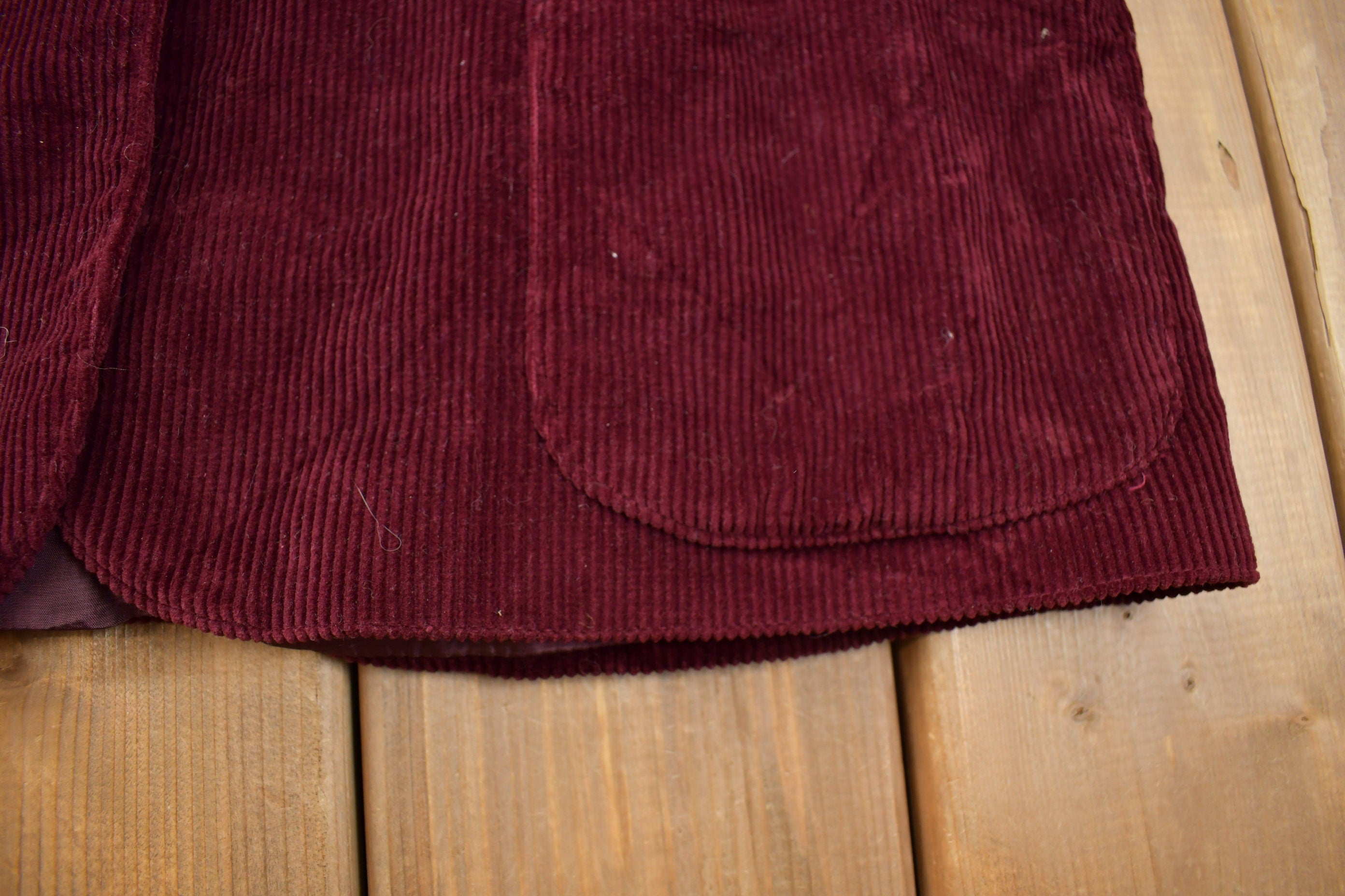 Vintage 1970s Burgundy Corduroy Blazer