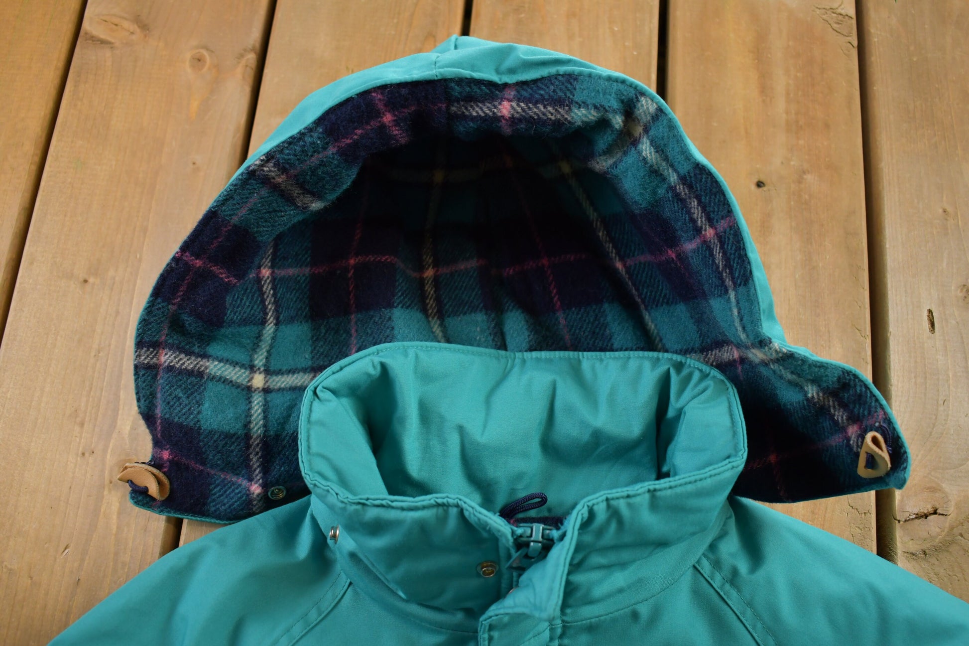 Vintage 1980s Woolrich Puffer Plaid Ski Jacket