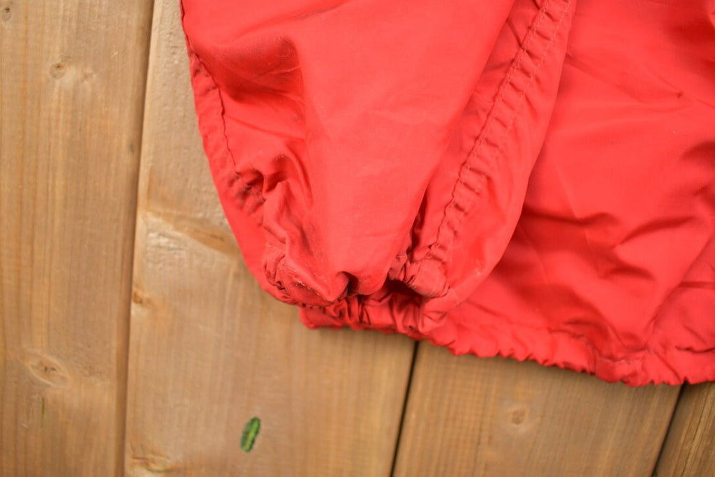 Vintage 1950s Russell Southern CO Red Snap Button Windbreaker Jacket