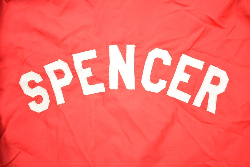 Vintage 1950s Russell Southern CO Red Snap Button Windbreaker Jacket