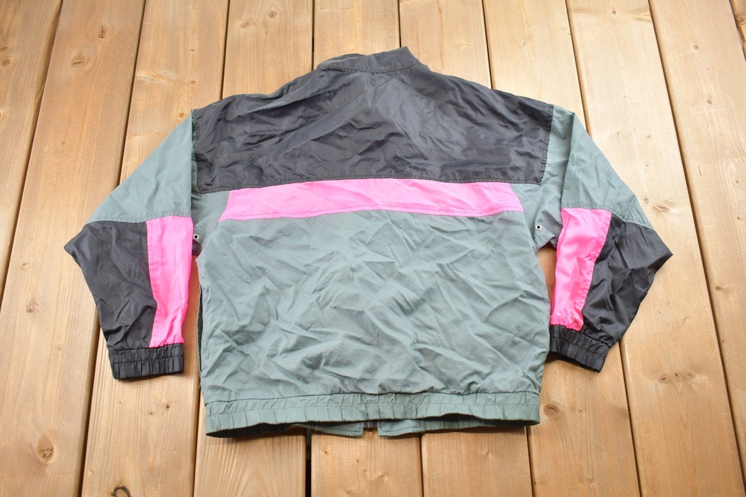Vintage 1990s Ocean Pacific Color Block Zip Up Windbreaker