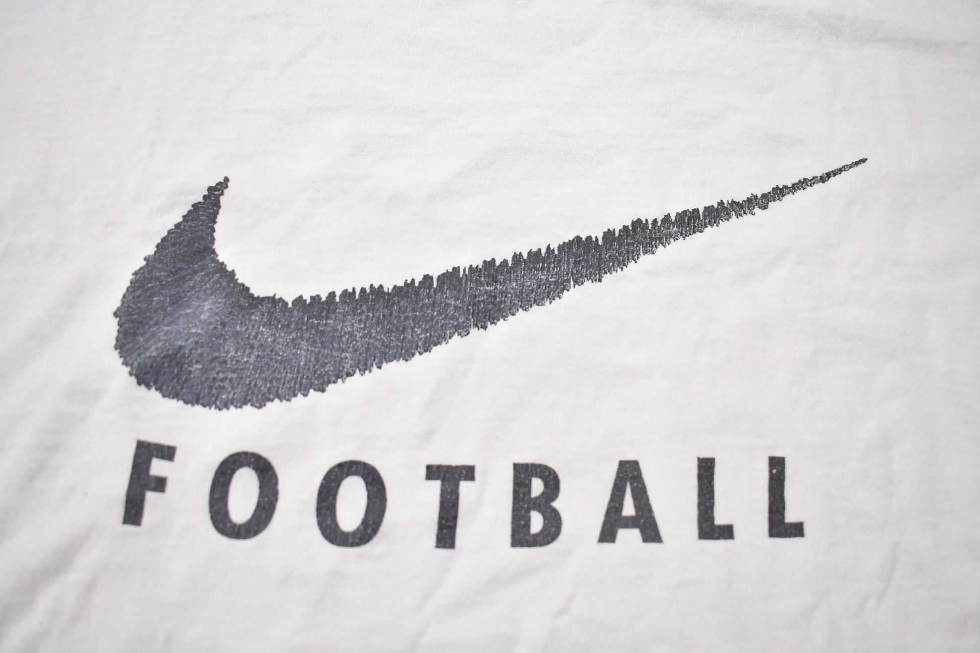 Vintage 1990s Nike Football Big Swoosh Graphic T-Shirt