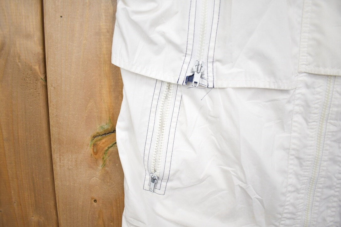 Vintage 1990s London Fog White Windbreaker Jacket