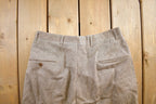 Vintage 1960's Grey Wool Trousers Size 32x29