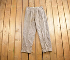 Vintage 1960's Grey Wool Trousers Size 32x29