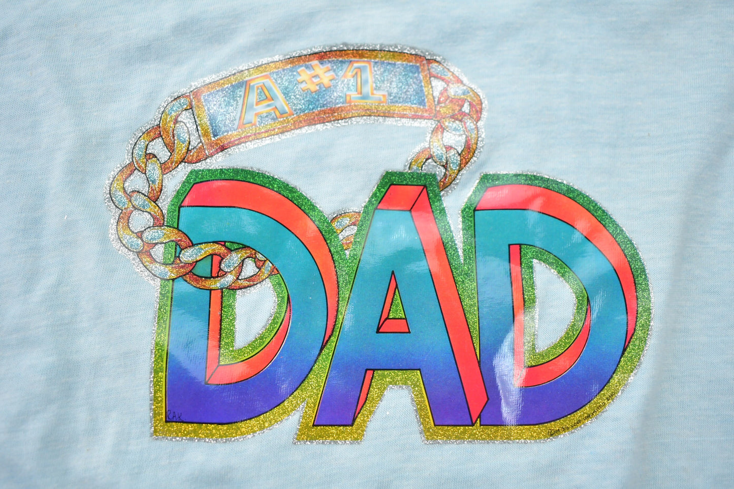 Vintage 1980s A #1 Dad Ringer T-Shirt / Streetwear / Retro Style / Single Stitch / Made In Canada / 80s Graphic Tee / Fathers Day