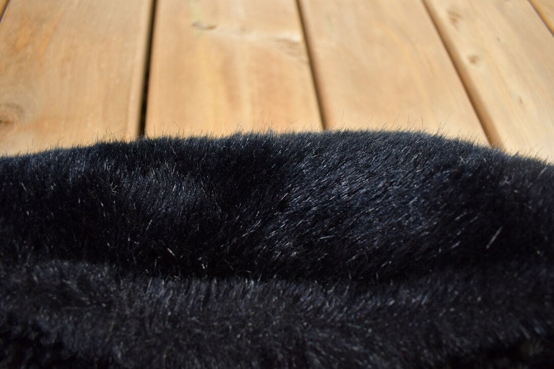 Vintage 1980s Niccolini Black Fur Coat / Winter Outerwear / Streetwear / Full Length / Made In Canada / True Vintage