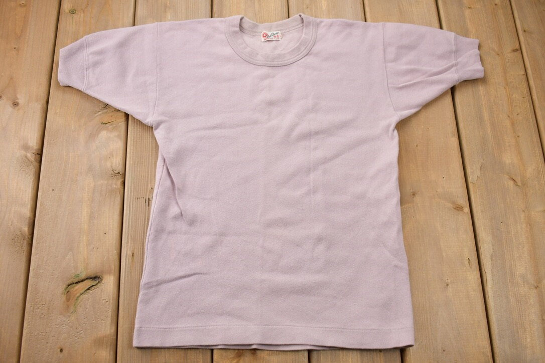 Vintage 1970s Blank Red Rings Short Sleeve Crewneck Sweatshirt
