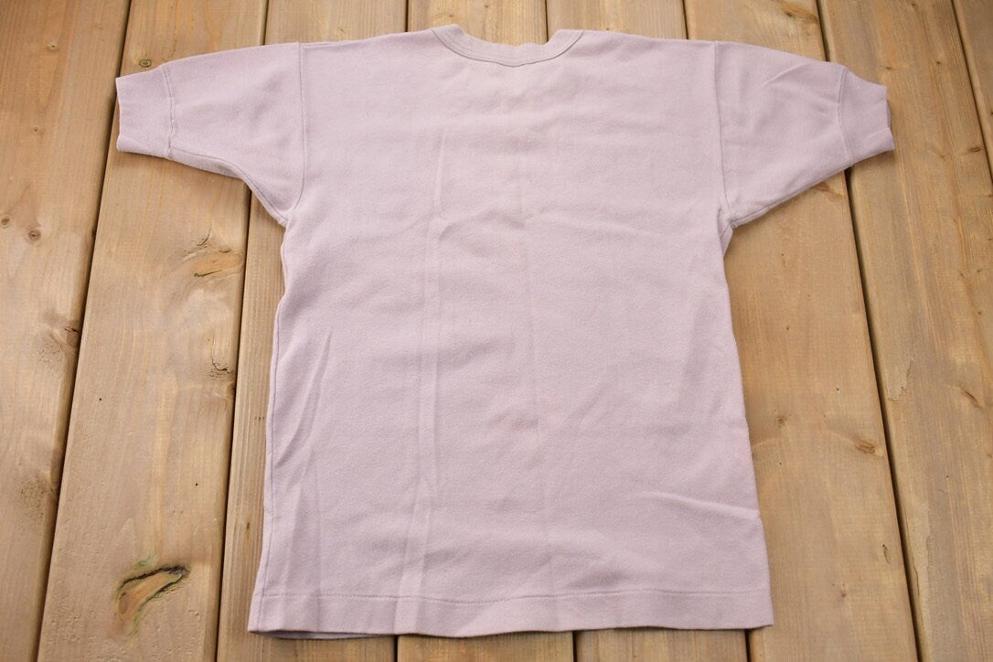 Vintage 1970s Blank Red Rings Short Sleeve Crewneck Sweatshirt
