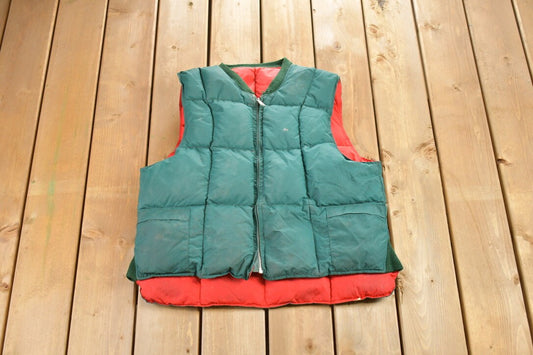 Vintage 1980s Reversible Puffer Vest / True Vintage / Streetwear / Hunting Vest / Outdoorsman / Winterized