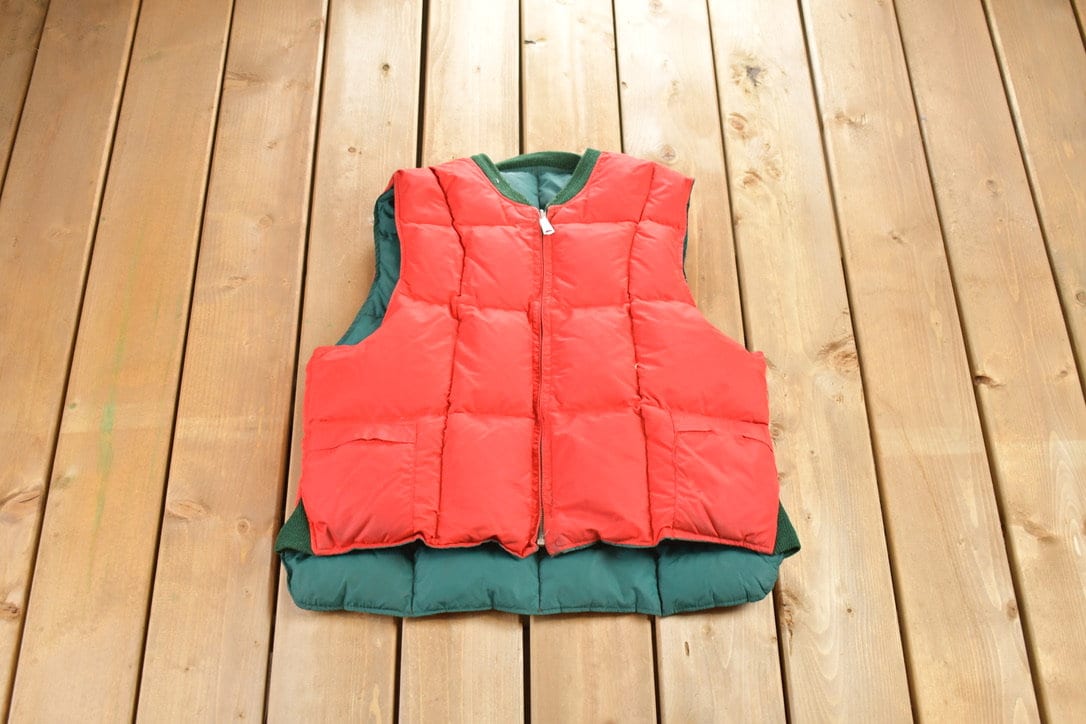 Vintage 1980s Reversible Puffer Vest / True Vintage / Streetwear / Hunting Vest / Outdoorsman / Winterized