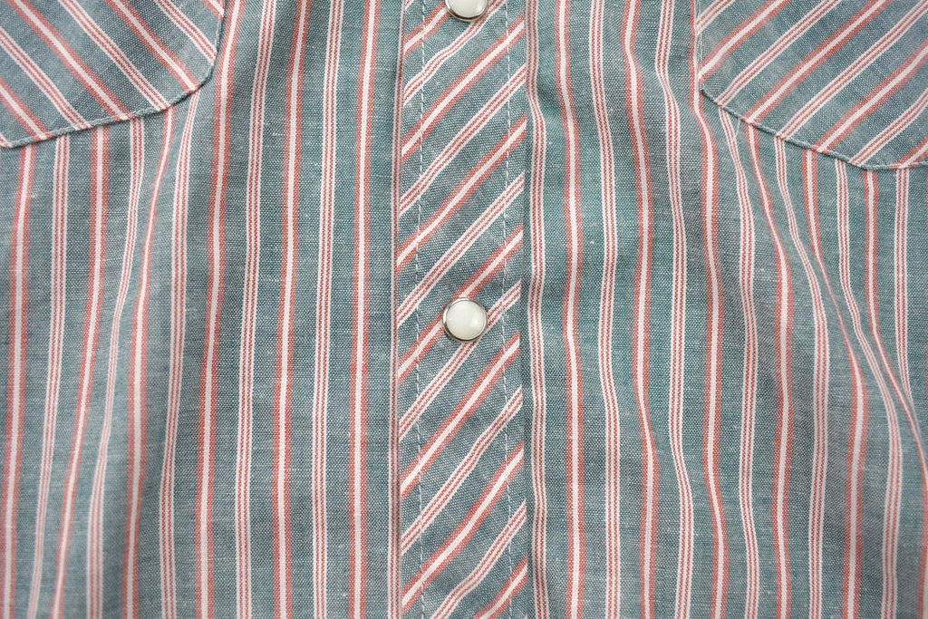 Vintage 1970s Ely Plains Embroidered Western Cowboy Style Button Up Shirt