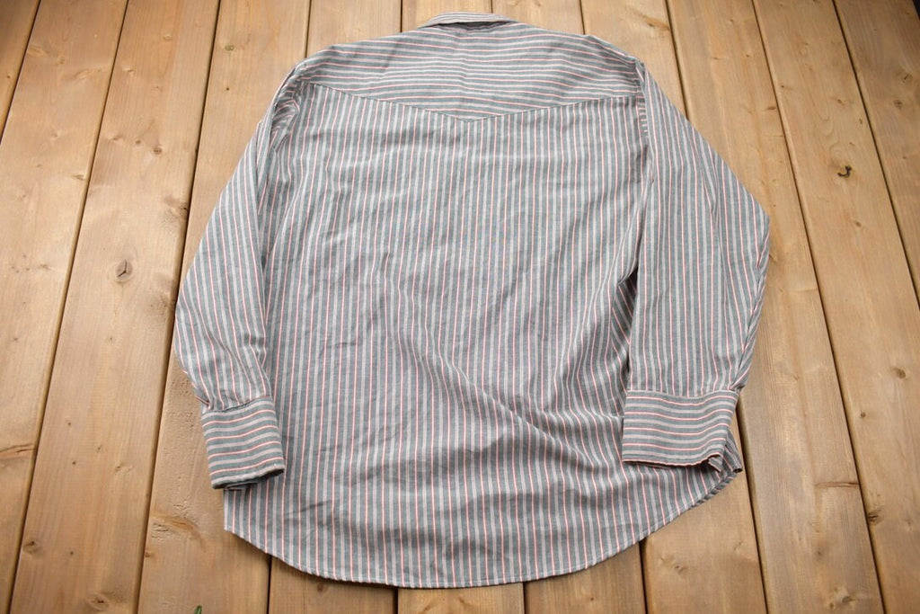 Vintage 1970s Ely Plains Embroidered Western Cowboy Style Button Up Shirt