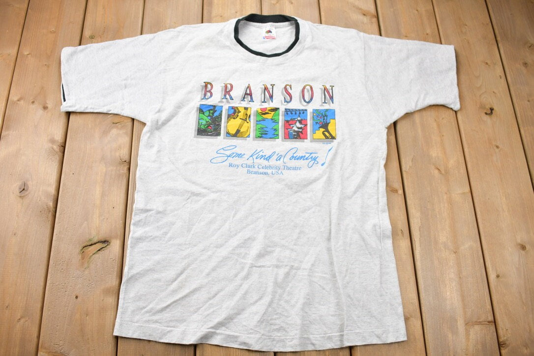 Vintage 1990s Branson USA Souvenir T Shirt / Streetwear / Rare Vintage / Single Stitch / Vacation Tee / Travel T Shirt / Made in USA