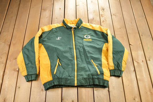 Vintage 1990s NFL Green Bay Packers Pro Line Full Zip Jacket / Vintage Starter / Color Block / Sportswear / Patchwork