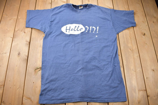 Vintage 1996 Walking Time Bomb Hello Graphic T-Shirt / Streetwear / Retro Style / Single Stitch / Made In USA / 90s Graphic Tee