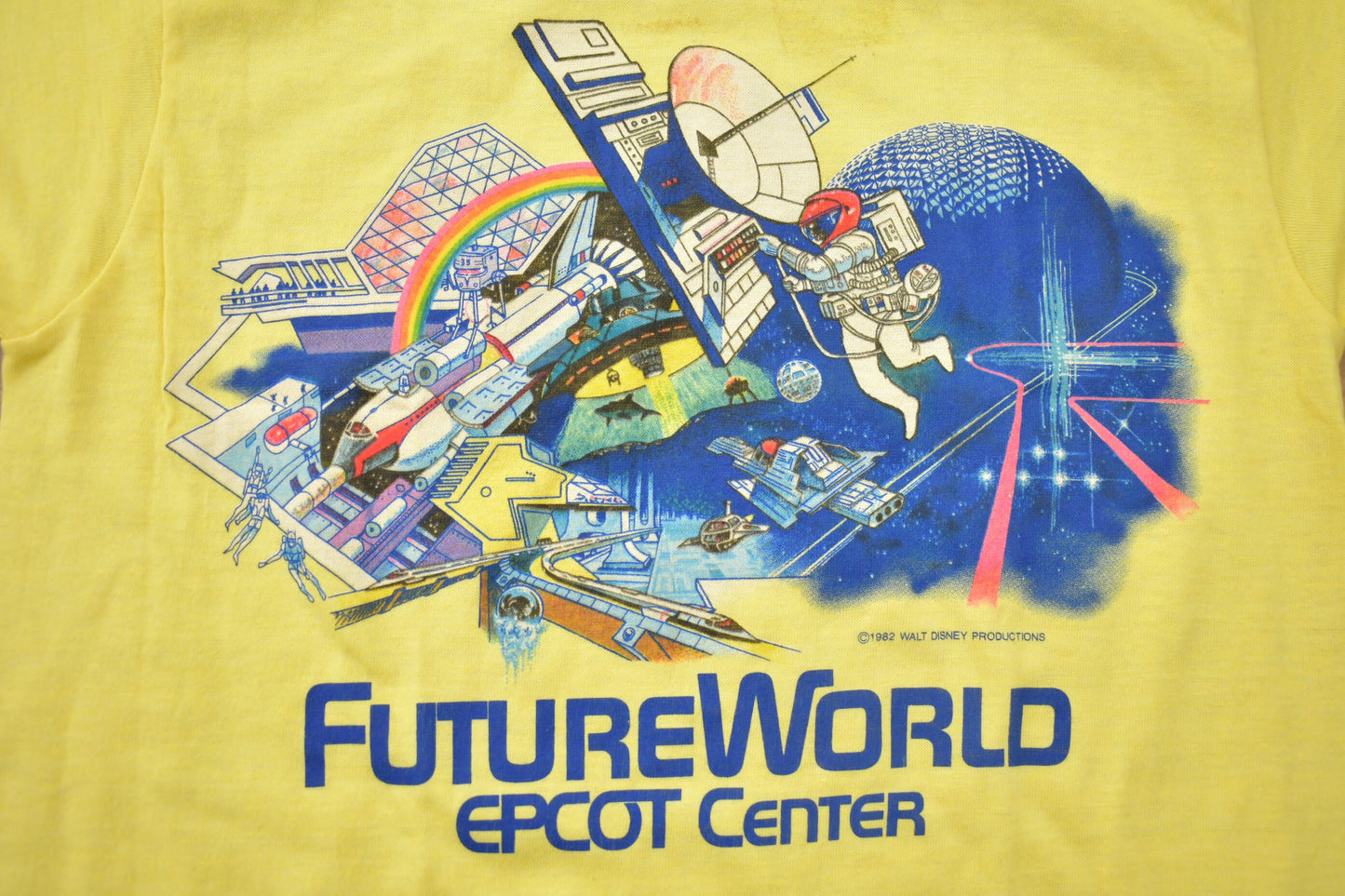 Vintage 1982 Walt Disney World Future World Epcot Center T-Shirt / Made In USA / Epcot Center / Souvenir T Shirt / 80s / Single Stitch