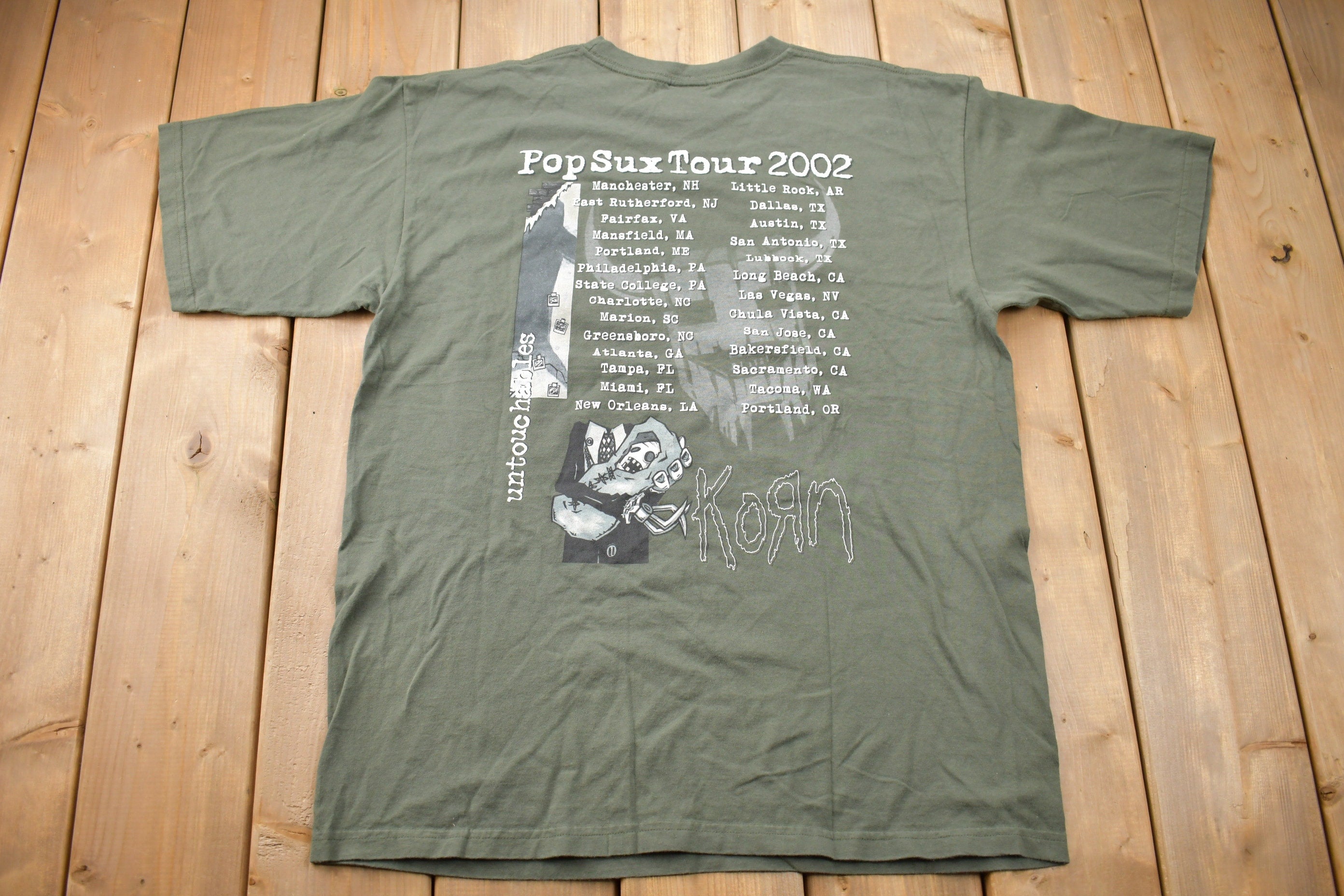 Vintage 2002 Korn Untouchables Pop Sux Tour Band T-shirt