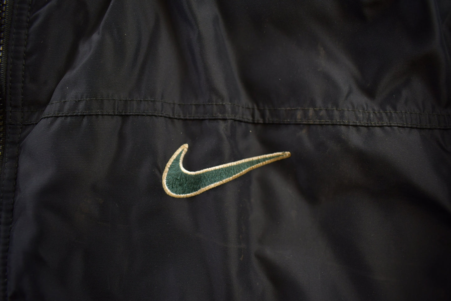 Vintage 1990s Nike Reversible Embroidered Swoosh Puffer Jacket / Goose Down Fill / Vintage Bubble Jacket / Winter / Vintage Nike