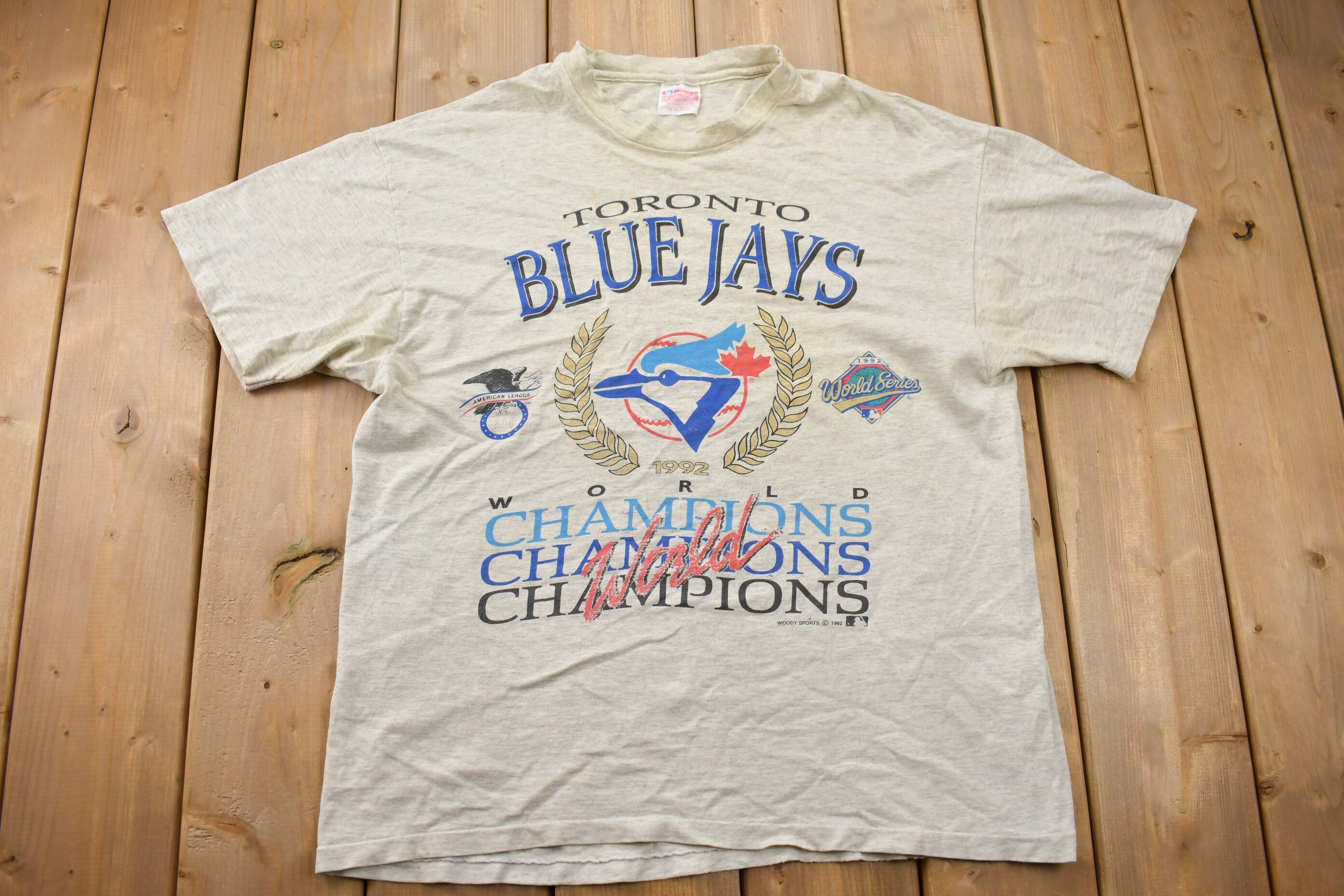 Vintage 1992 Toronto Blue Jays MLB World Series Champions T-shirt