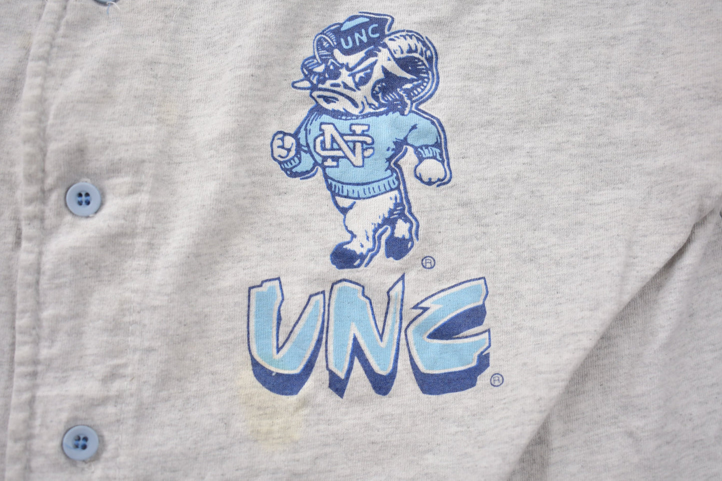 Vintage 1994 University of North Carolina Tar Heels Collegiate Baseball Button Up T-Shirt / NCAA Tee / Americana / Sportswear / Athleisure