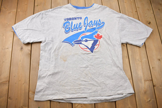 Vintage 1992 Toronto Blue Jays MLB Ringer Graphic T-shirt / Single Stitch / Made In USA