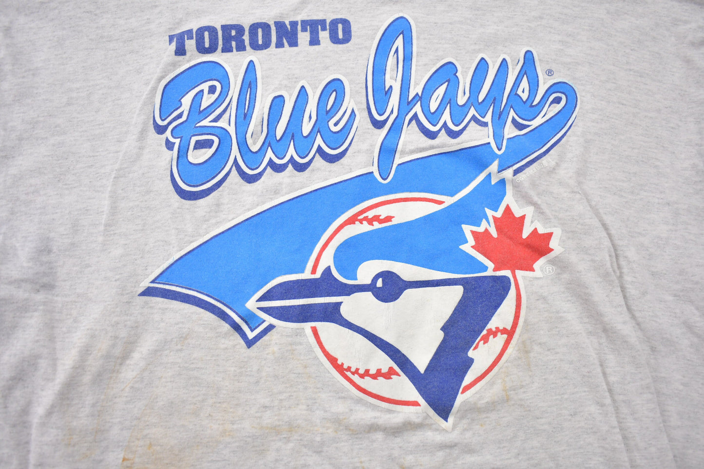 Vintage 1992 Toronto Blue Jays MLB Ringer Graphic T-shirt / Single Stitch / Made In USA