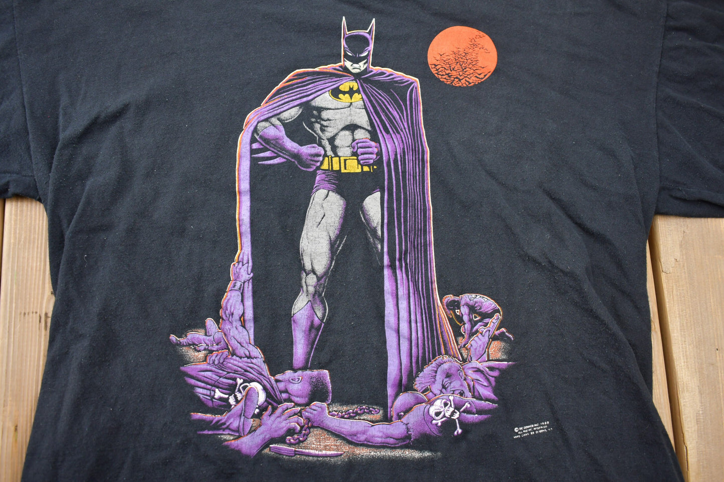 Vintage 1988 Batman DC Comics Graphic T-Shirt / 80s Batman / Streetwear / Single Stitch / DC Comics / Made In USA