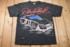 Vintage 1990s Dale Earnhardt The Intimidator All Over Print NASCAR T-Shirt