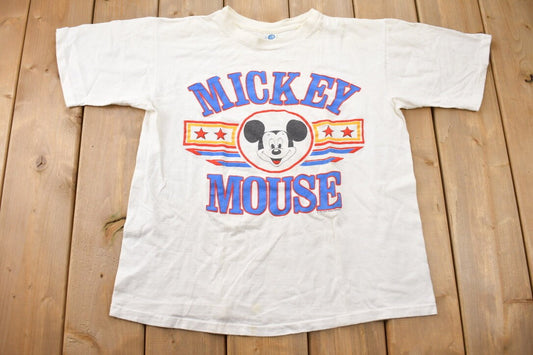 Vintage 1980s Disney Mickey Mouse Artex Graphic T-Shirt / 80s Disney / Vintage Mickey Mouse / Made In USA / Single Stitch