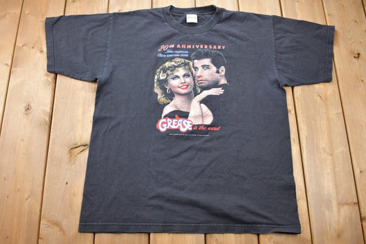 Vintage 1997 Grease is the Word 20th Anniversary John Travolta T-Shirt / 90s Graphic Tee / Warner Bros / Made In USA