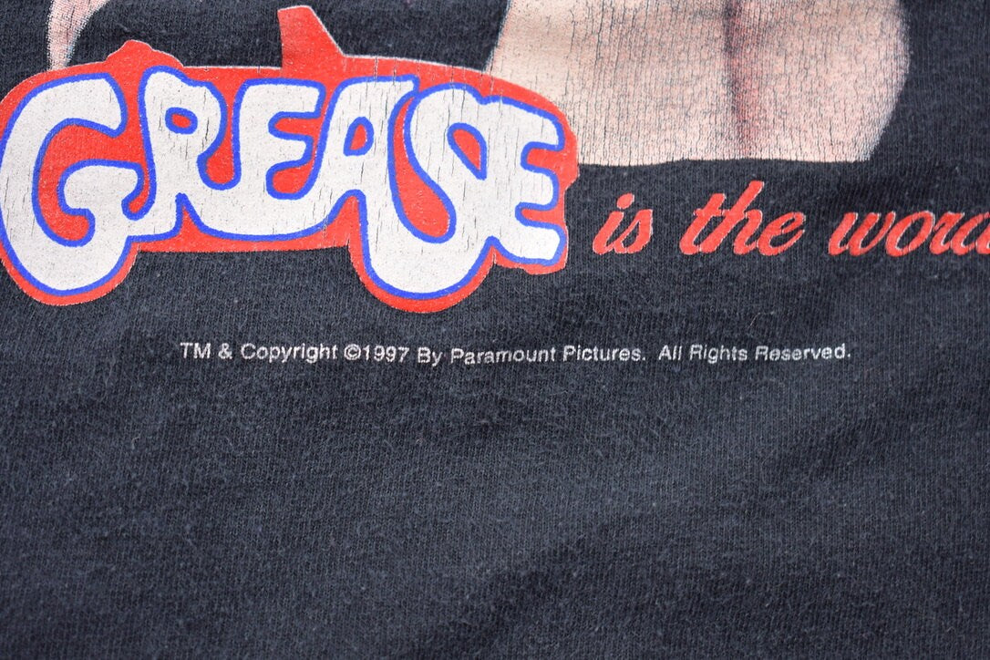 Vintage 1997 Grease is the Word 20th Anniversary John Travolta T-Shirt / 90s Graphic Tee / Warner Bros / Made In USA