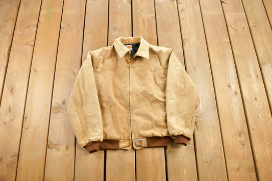 Vintage 1990s Carhartt Jacket / Workwear / Streetwear / Small Carhartt / Blanket Lined Jacket / Distressed Carhartt