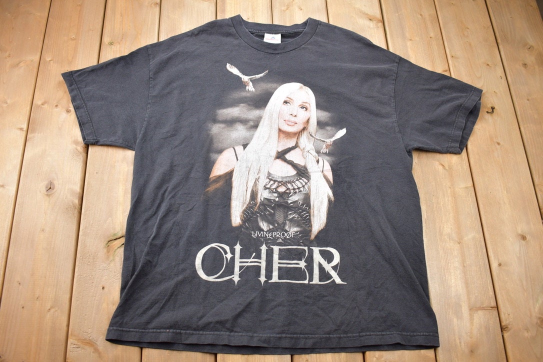 Vintage 2003 Cher Living Prood Farewell Tour Band T-shirt / Band Tee / Giant Tultex  / Y2K T-shirt / Music Promo / Premium Vintage