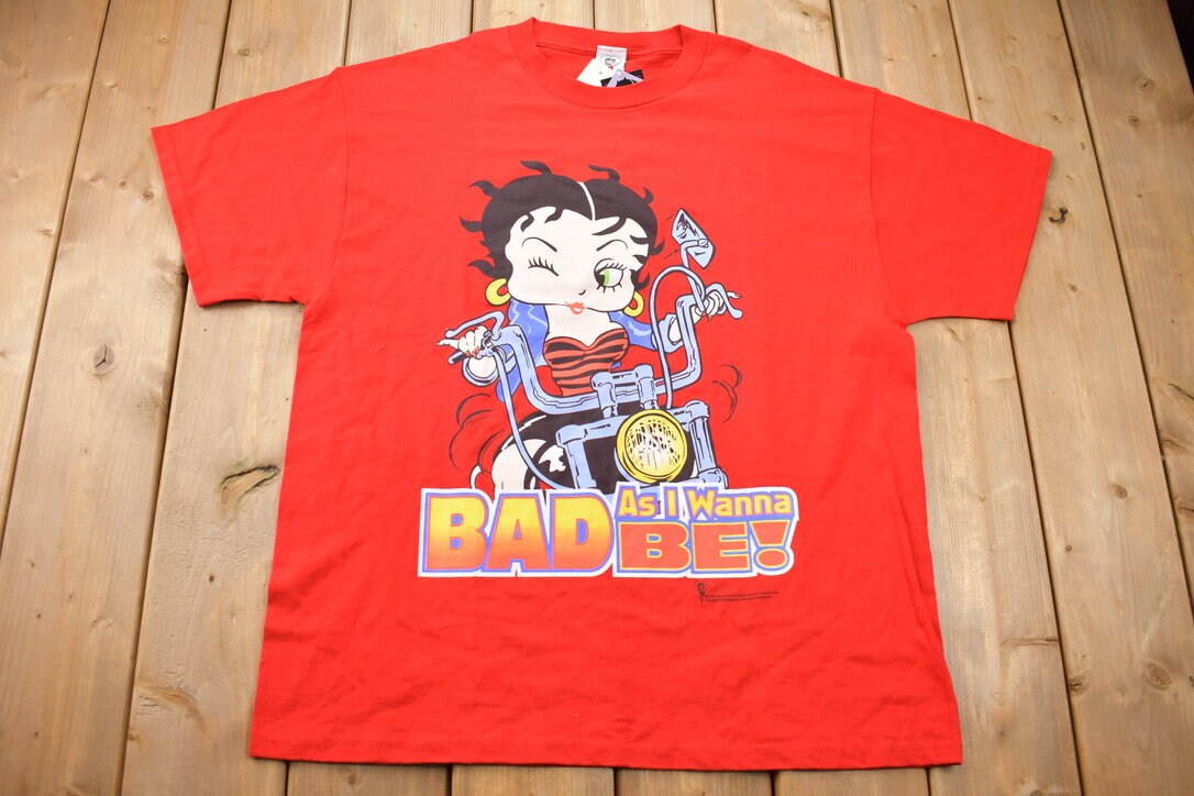 Vintage 2000 Betty Boop Bad As I Wanna Be Cartoon Deadstock With Tags Graphic T-Shirt / 2000s Graphic Tee / Vintage Betty Boop / Y2K