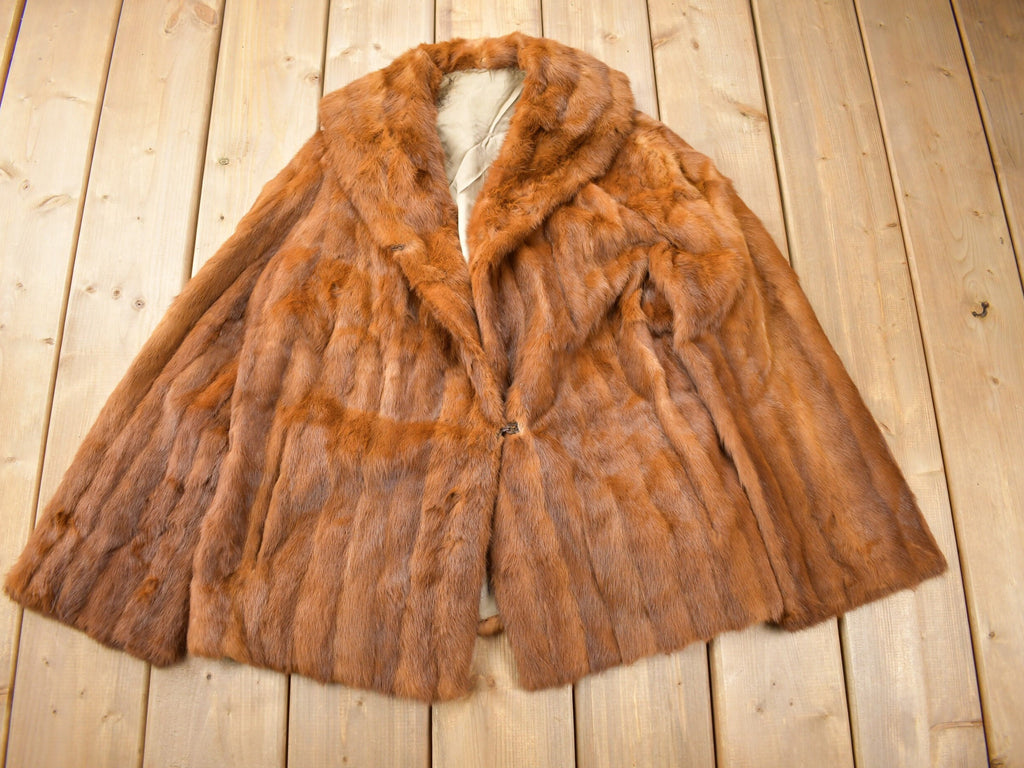 Vintage 1970s Brown Mink Fur Coat