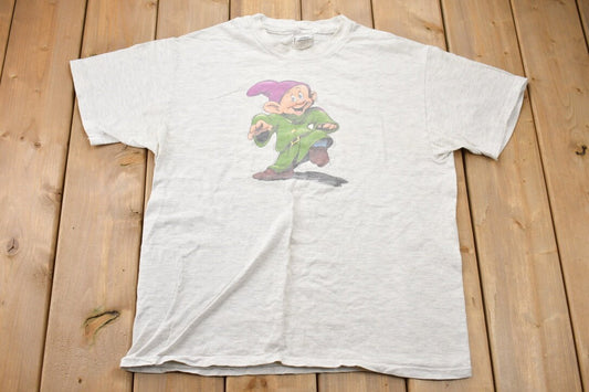 Vintage 1990s Disney Dopey Dwarf Snow White Cartoon Promo T-Shirt / 90s Graphic Tee / Vintage Cartoon / Made In USA / 90s Disney Tee