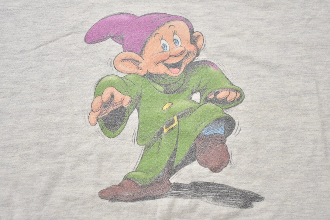 Vintage 1990s Disney Dopey Dwarf Snow White Cartoon Promo T-Shirt / 90s Graphic Tee / Vintage Cartoon / Made In USA / 90s Disney Tee