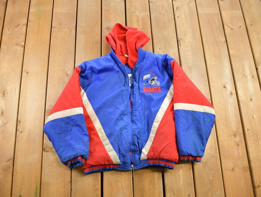 Vintage 1990s NFL New York Giants Zip Up Jacket / Vintage Starter / Color Block / Sportswear / Patchwork