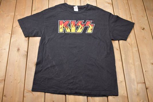 Vintage 2005 KISS Flame Logo Band T-shirt / Band Tee / Y2K T-shirt / Music Promo / Premium Vintage