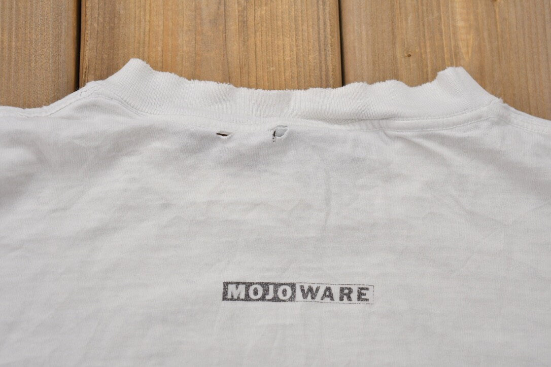 Vintage 1990s Mojoware Moons Graphic T-Shirt / Streetwear / Retro / Single Stitch / Made In USA / 90s Graphic Tee