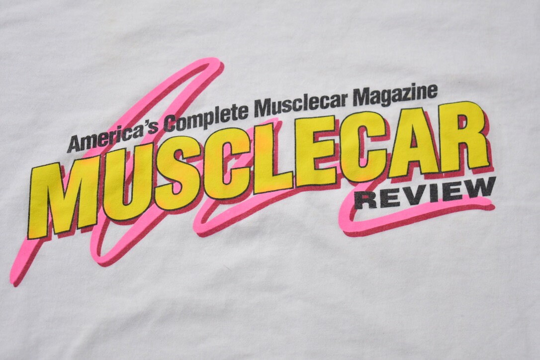 Vintage 1990s Musclecar Review Magazine Graphic T Shirt / Vintage T Shirt / Streetwear / Graphic Tee / Single Stitch / Made In USA /