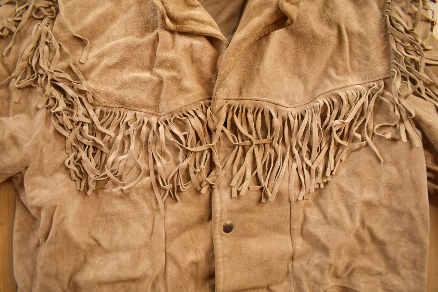 Vintage 1980s Excelled Genuine Leather Western Fringe Jacket / Leather Coat / Made in USA / Brown Jacket / Western Fringe / Tassle