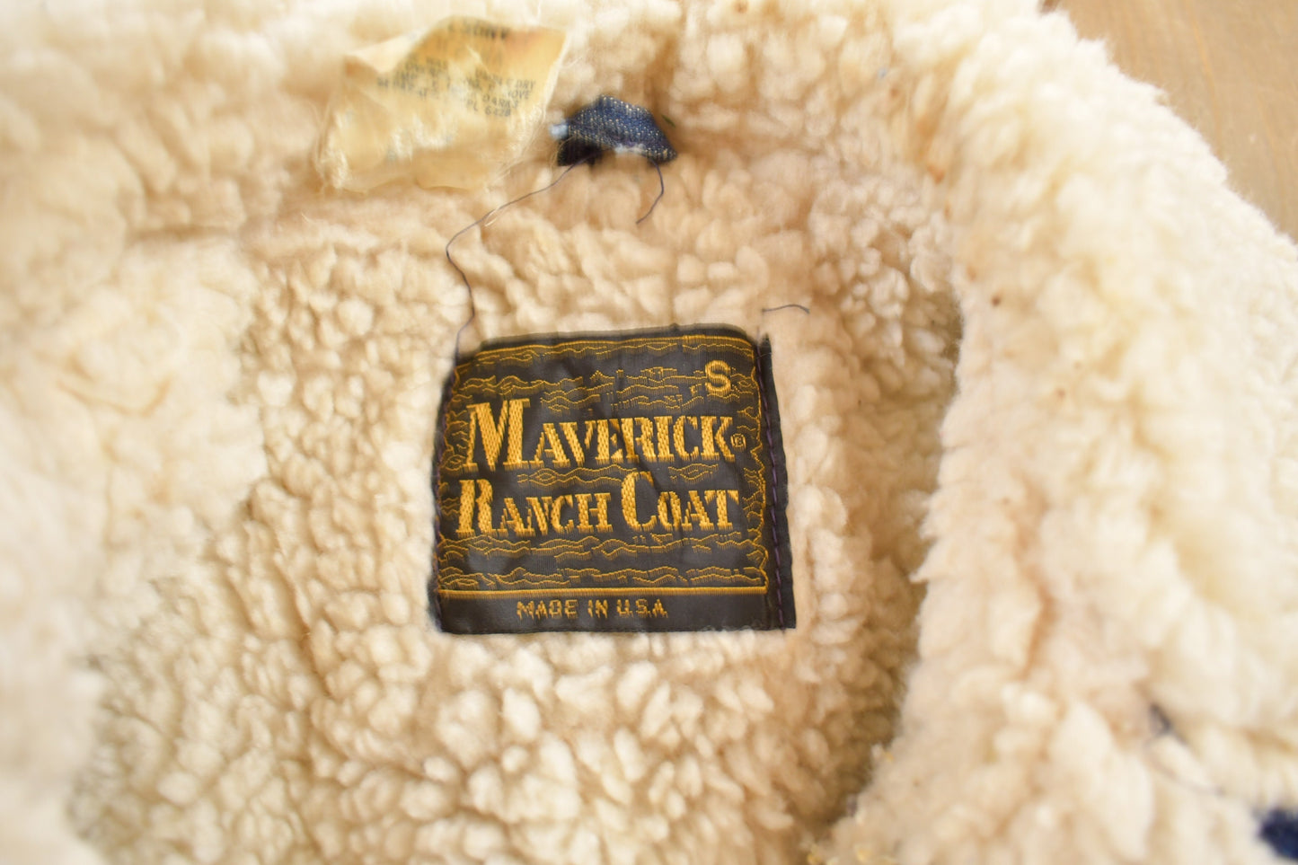 Vintage 1980s Sherpa Lined Maverick Ranch Coat / Vintage Denim / Streetwear / Vintage Fall Outerwear / Made in USA / Denim Jacket