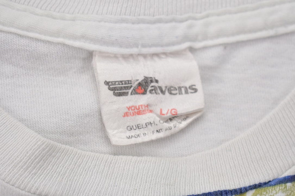 Vintage 1990s Florida Panthers All Over Print NHL Graphic Kids T-Shirt Made In Canada