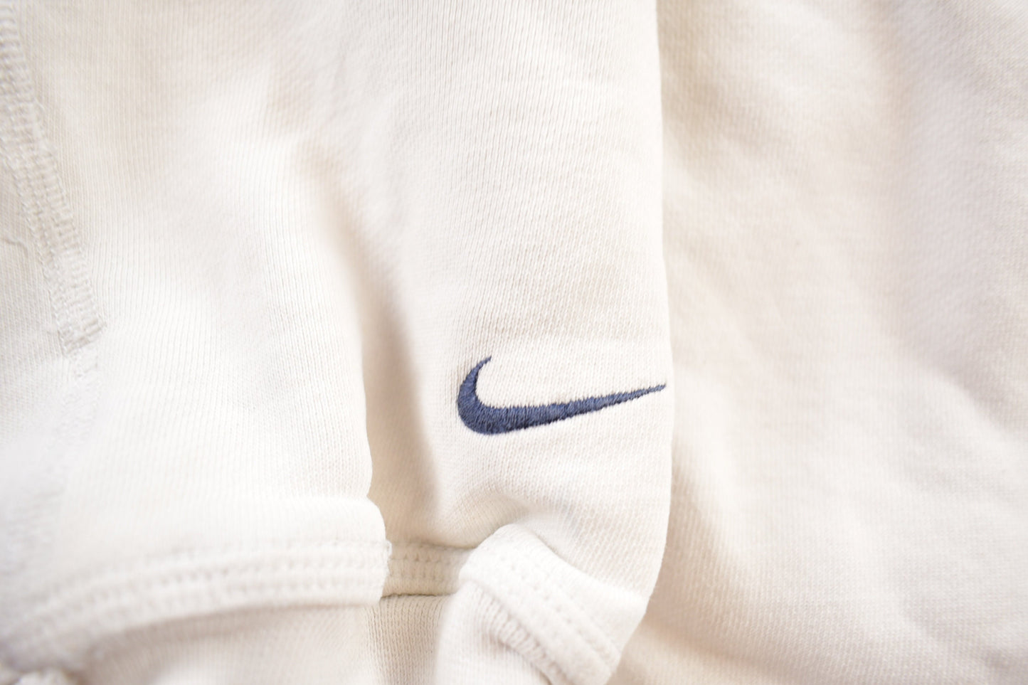 Vintage 1990s Nike Embroidered Hoodie / Naturally Distressed Nike / Athletic Pull Over / White Hoodie /